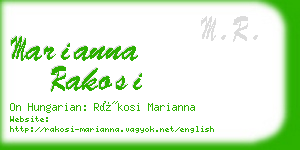 marianna rakosi business card